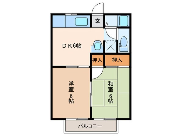 クラウンズ・ベルＢの物件間取画像